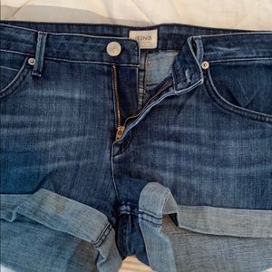 Dark wash Hudson denim cuffed shorts